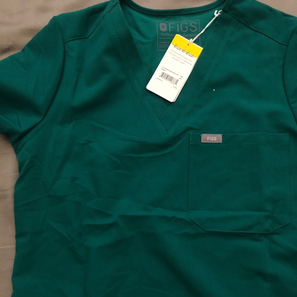 Figs huntergreen Xs/tall set